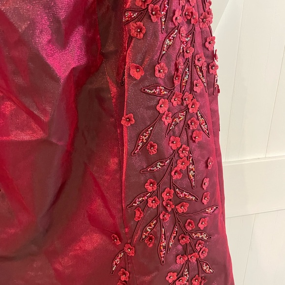 Vintage Lillie Rubin red flower dress - Picture 6 of 8